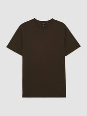 Reiss | Cotton Crew Neck T-Shirt in Coco Brown