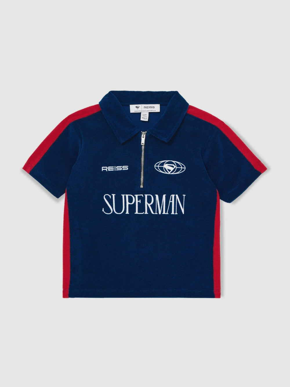 Reiss | 13-14 yrs Superman Towelling Polo Shirt in Blue/Red