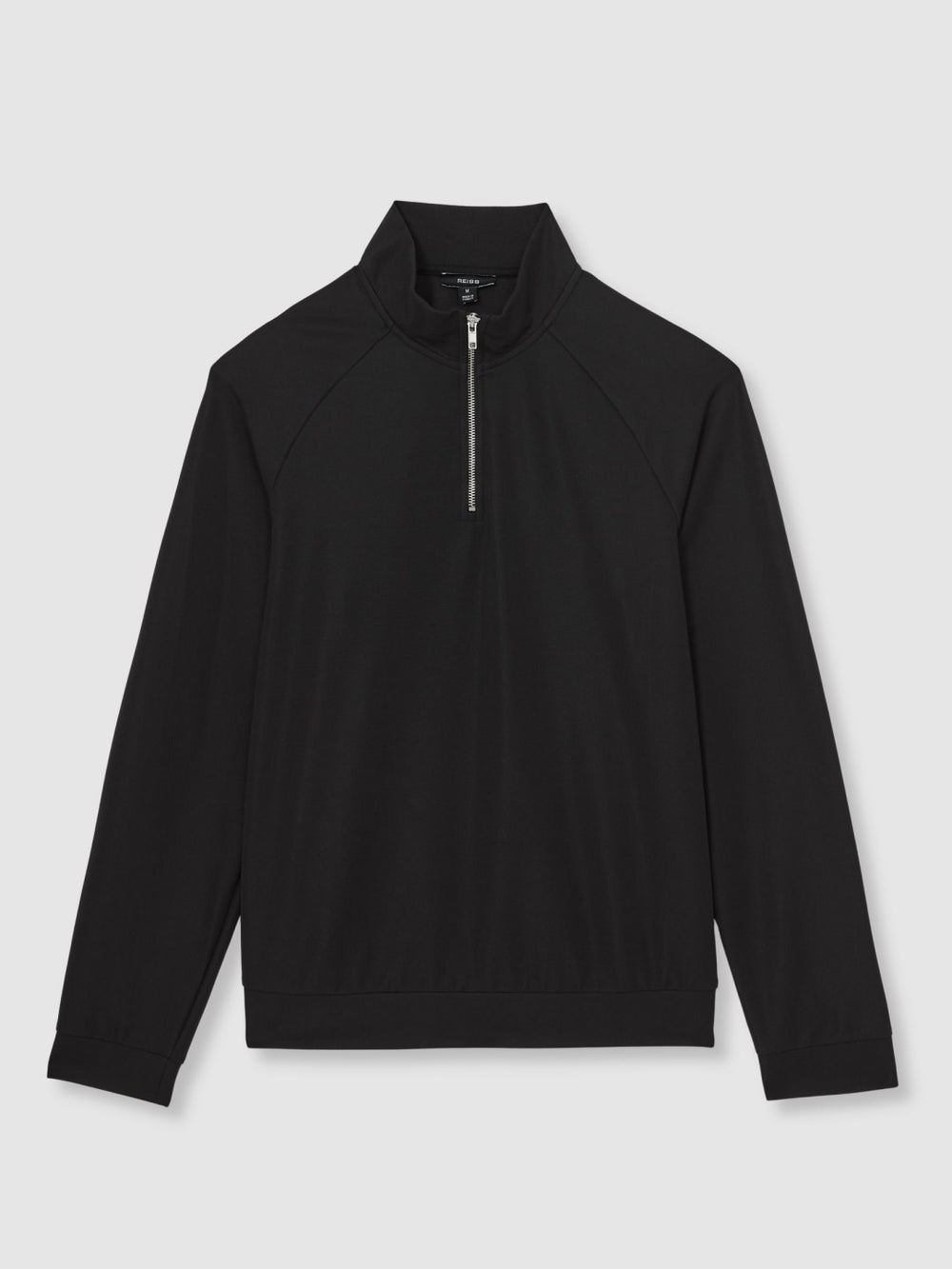 Reiss | Half-Zip Funnel-Neck Sweatshirt in Black