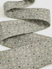 Reiss | Silk Floral-Medallion Tie in Soft Sage