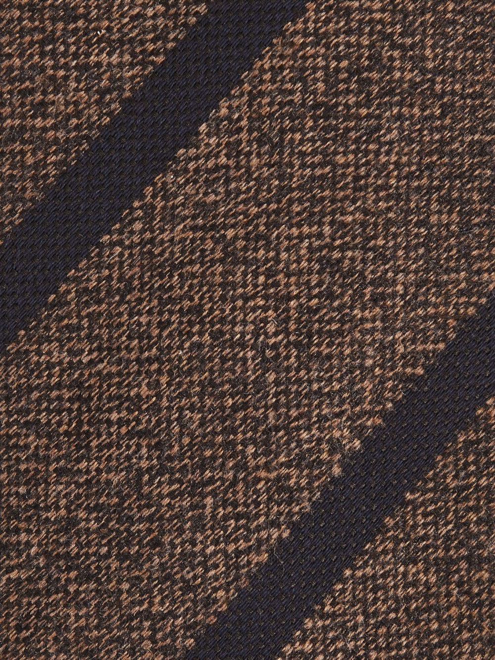 Reiss | Wool-Silk Striped Tie in Chocolate Brown