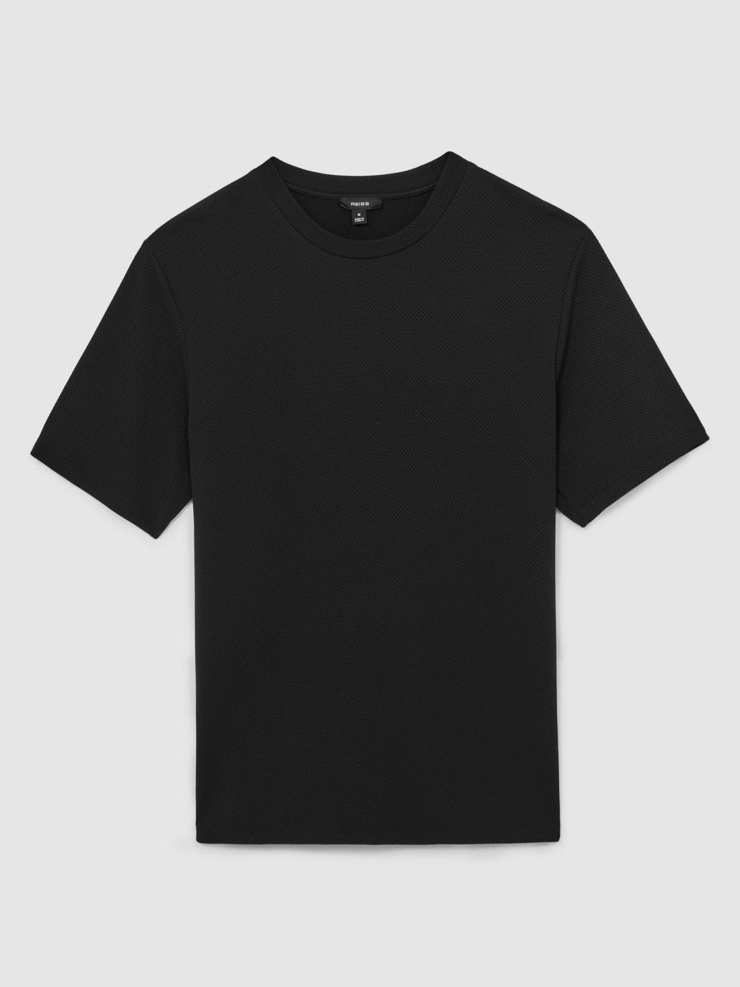 Reiss | Textured Crew-Neck T-Shirt in Black