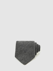 Reiss | Wool-Silk Textured Tie in Charcoal