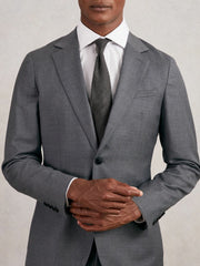 Reiss | Wool-Silk Textured Tie in Charcoal