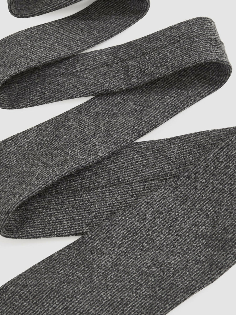 Reiss | Wool-Silk Textured Tie in Charcoal