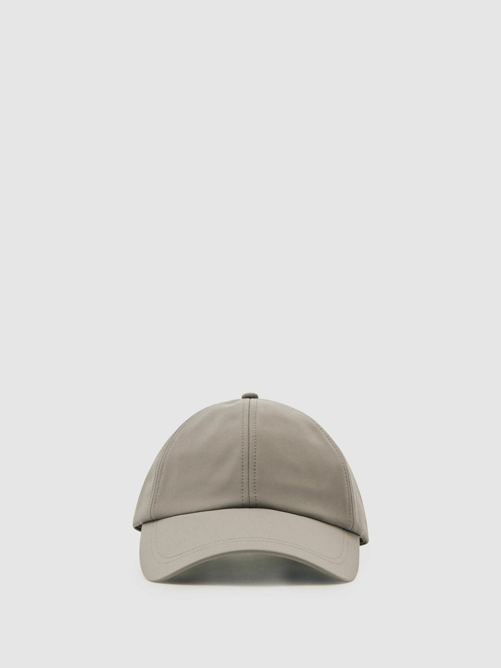 Reiss | Embroidered Logo Tech Baseball Cap in Mushroom Brown