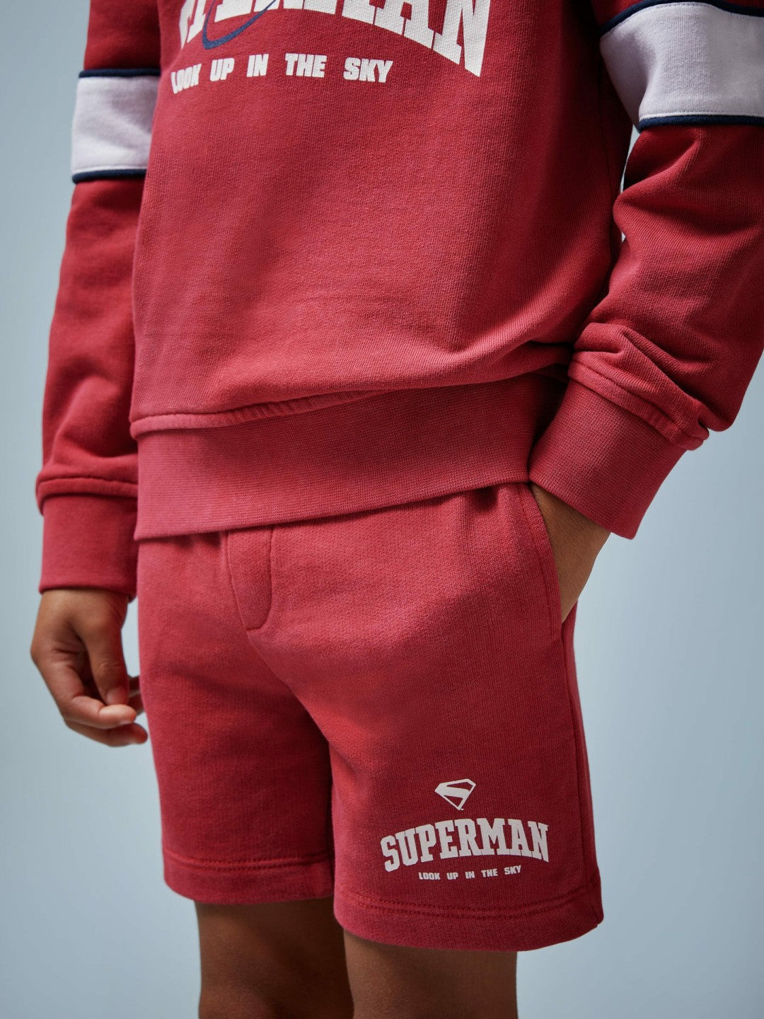 Reiss | 13-14 yrs Superman Cotton Logo Shorts in Red