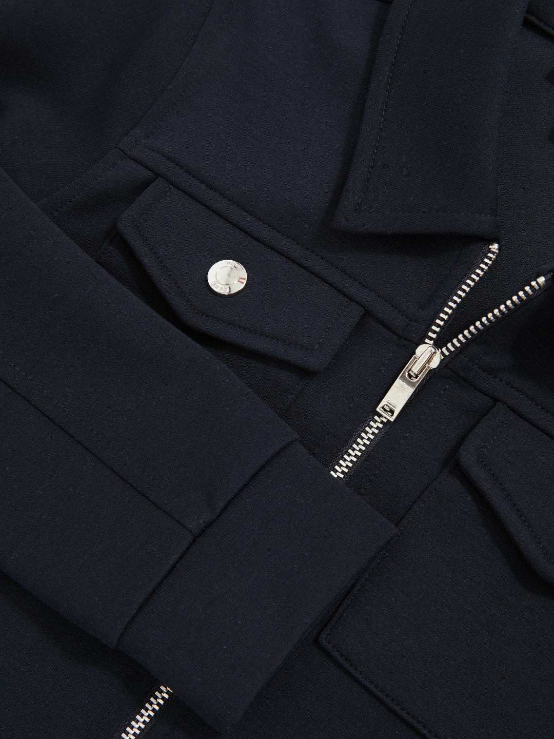 Reiss | 9-13 yrs Interlock Zip Through Overshirt in Navy Blue
