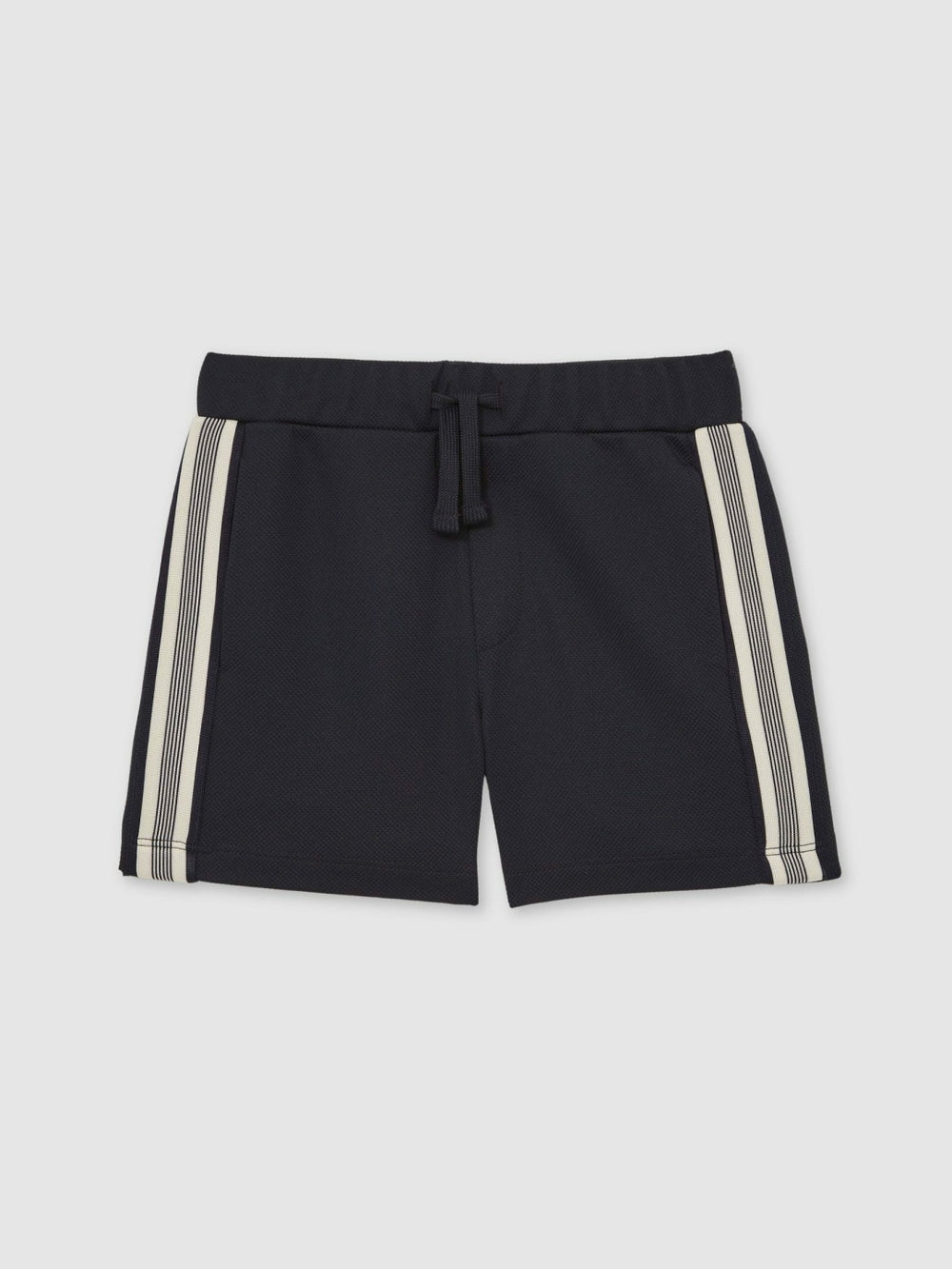 Reiss | 3-9 yrs Side Stripe Textured Shorts in Navy Blue
