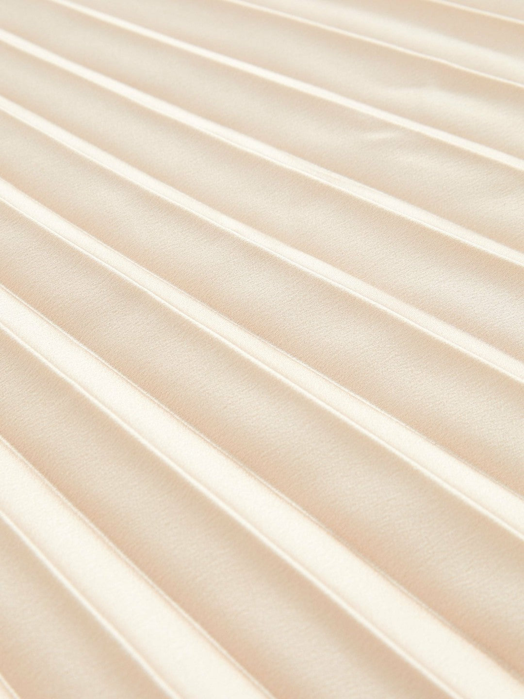 Reiss | Pleated Midi Skirt in Champagne Neutral
