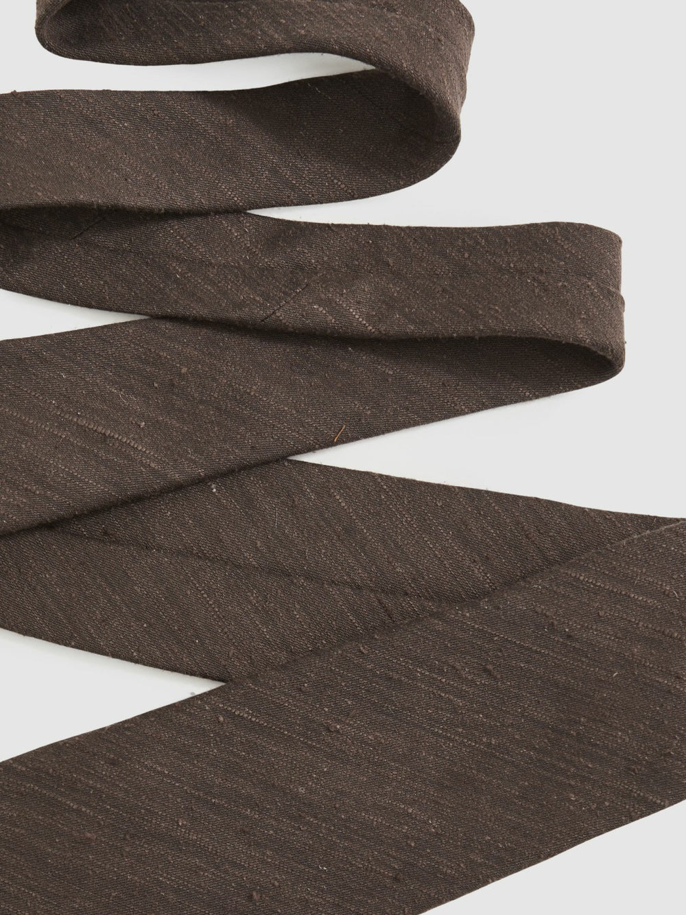 Reiss | Silk Blend Textured Tie in Chocolate Brown