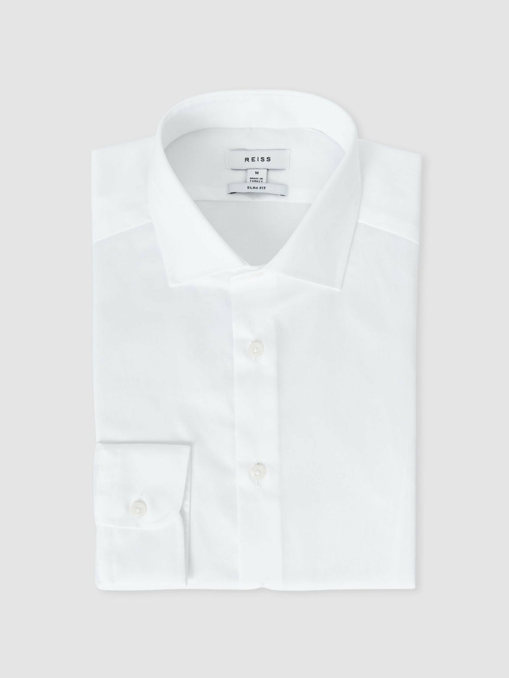 Reiss | Slim Fit Cotton Sateen Shirt in White