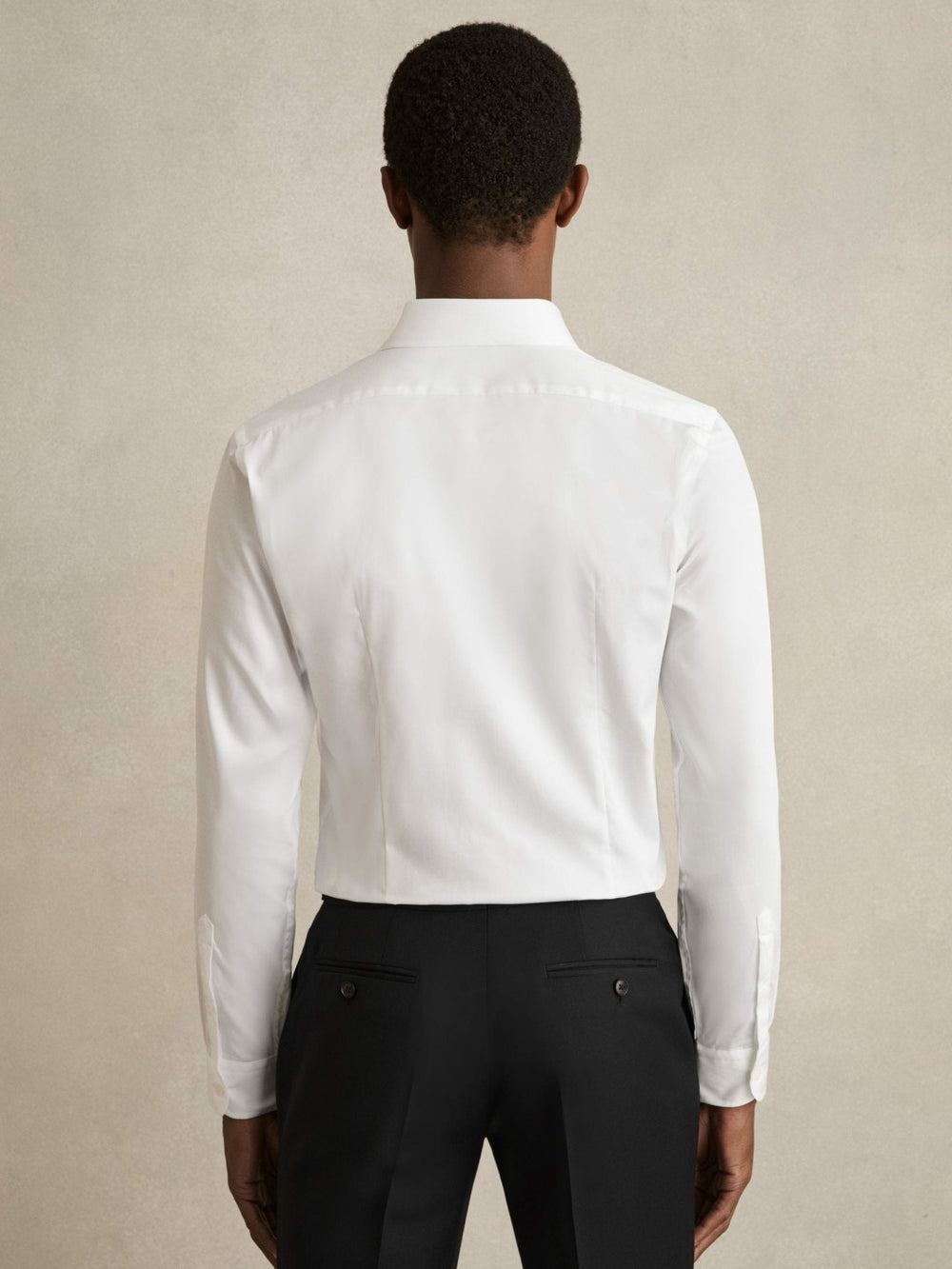 Reiss | Slim Fit Cotton Sateen Shirt in White