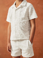 Reiss | 9-13 yrs SmileyWorld Wave Texture Shirt in White