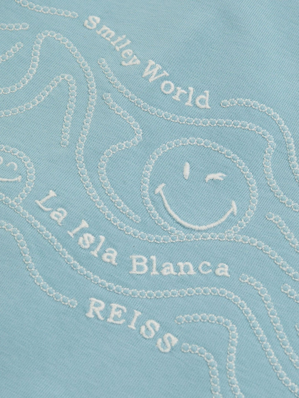 Reiss | 3-9 yrs SmileyWorld Embroidered Shirt in Sky Blue