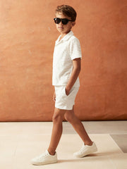Reiss | 13-14 yrs SmileyWorld Wave Texture Shorts in White