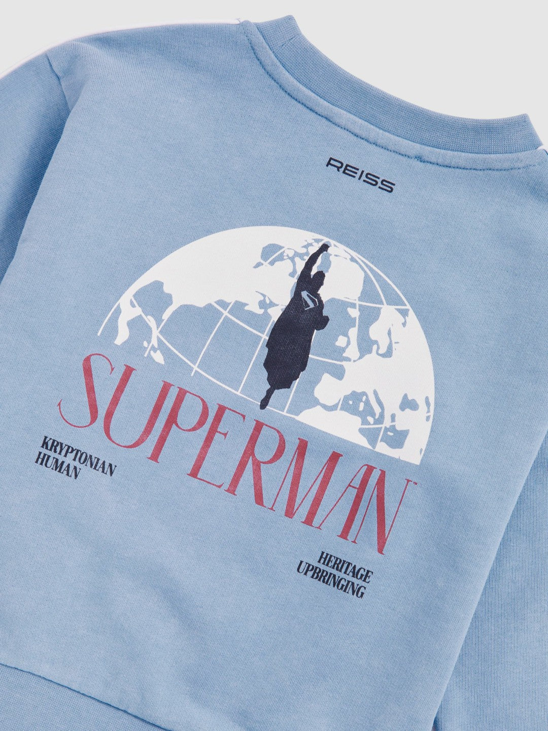Reiss | 13-14 yrs Superman Logo Print Sweatshirt in Light Blue
