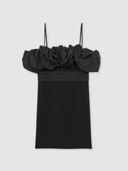 Reiss | Sculptural Strapless Mini Dress in Black