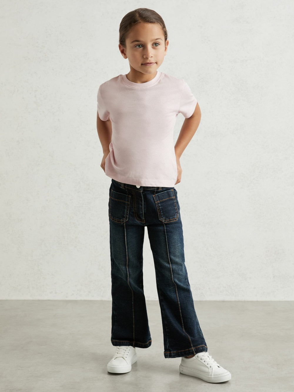Reiss | 13-14 yrs Cotton Crew Neck T-Shirt in Pink