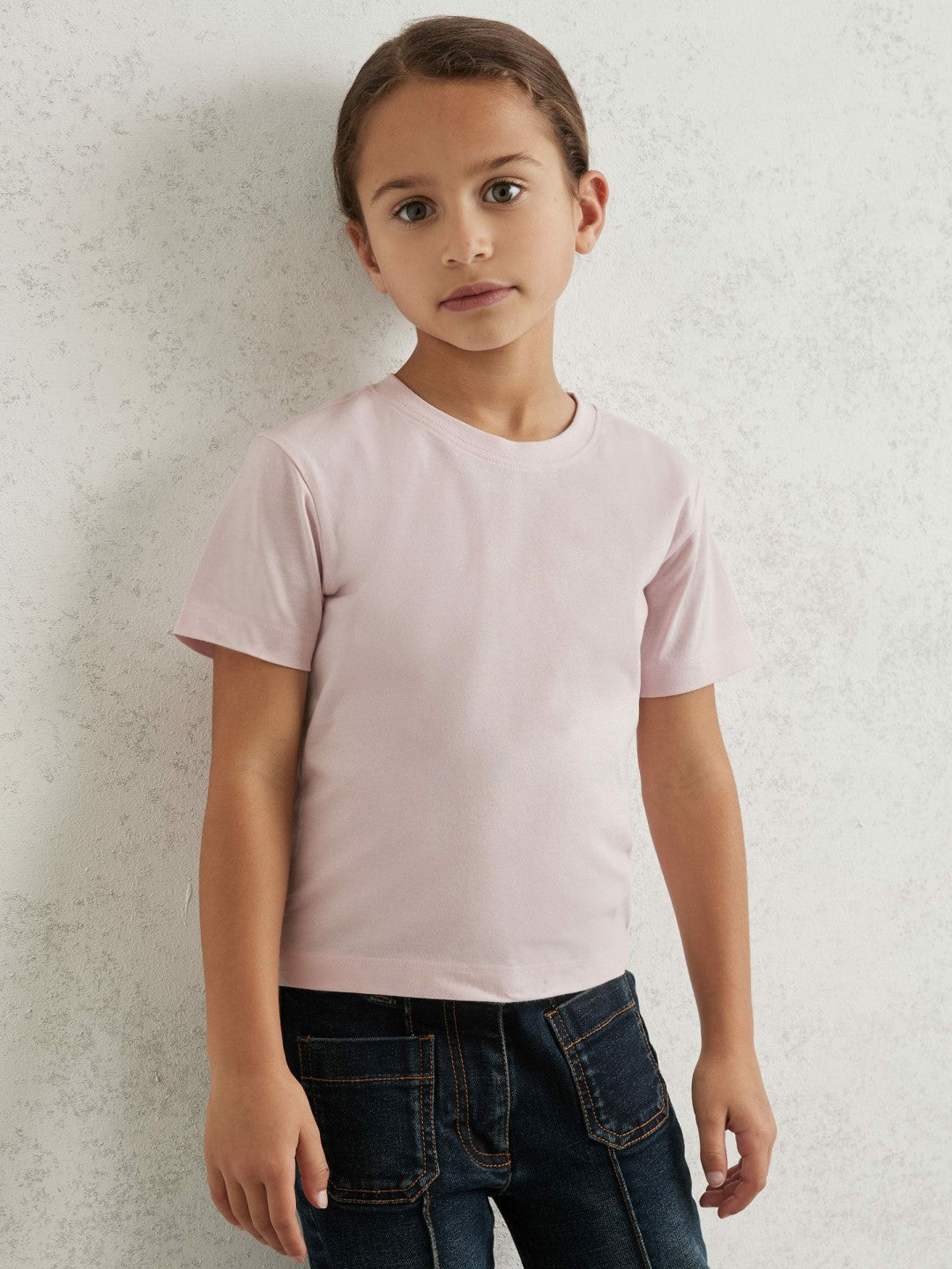 Reiss | 13-14 yrs Cotton Crew Neck T-Shirt in Pink