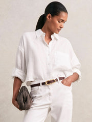 Reiss | Horseshoe Belt in Burgundy