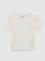 Reiss | 3-9 yrs Cotton Crew Neck T-Shirt in Ivory