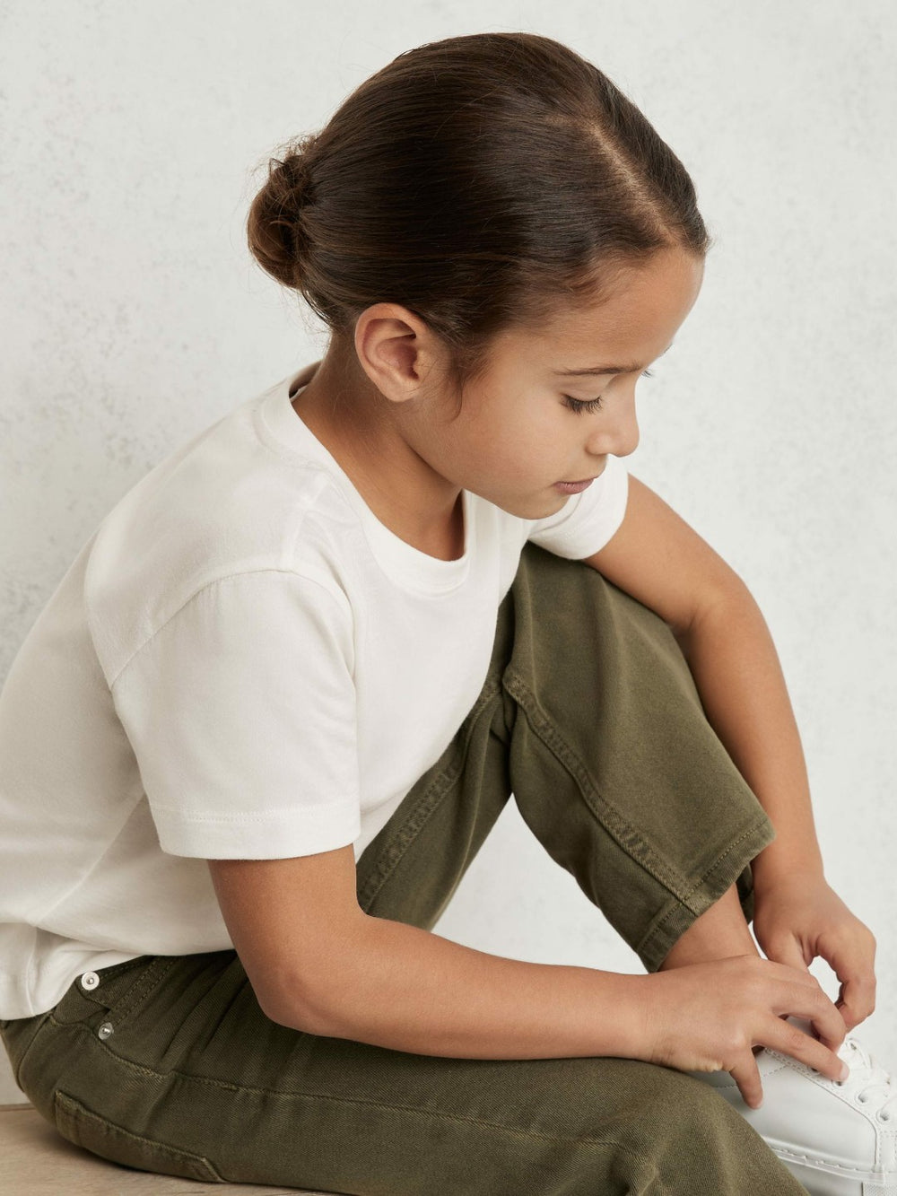 Reiss | 3-9 yrs Cotton Crew Neck T-Shirt in Ivory