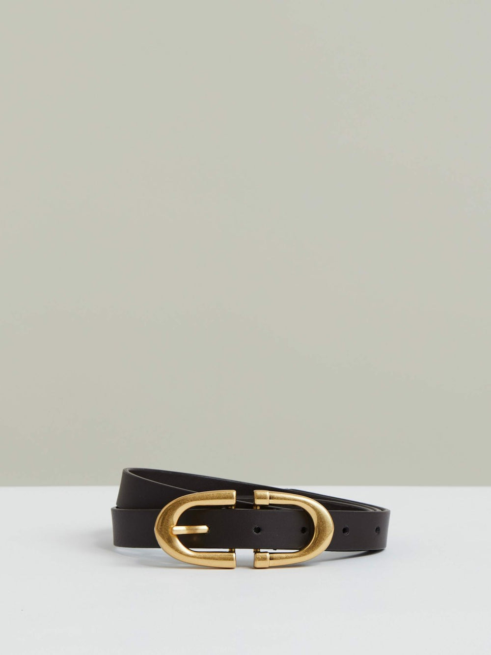 Reiss | Horseshoe Belt in Chocolate