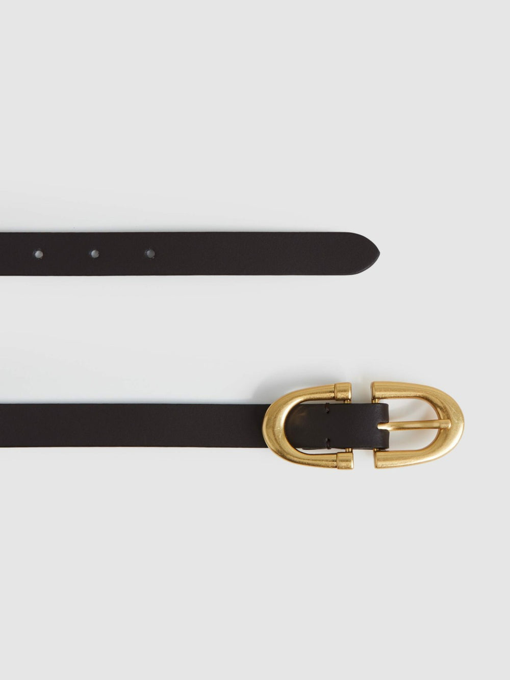 Reiss | Horseshoe Belt in Chocolate