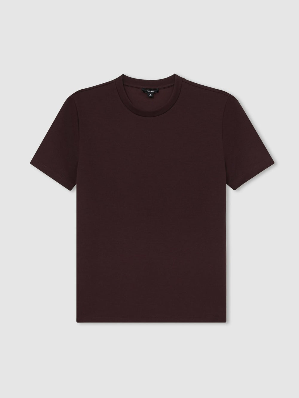 Reiss | Interlock Jersey Crew Neck T-Shirt in Cherry Red