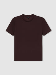 Reiss | Interlock Jersey Crew Neck T-Shirt in Cherry Red