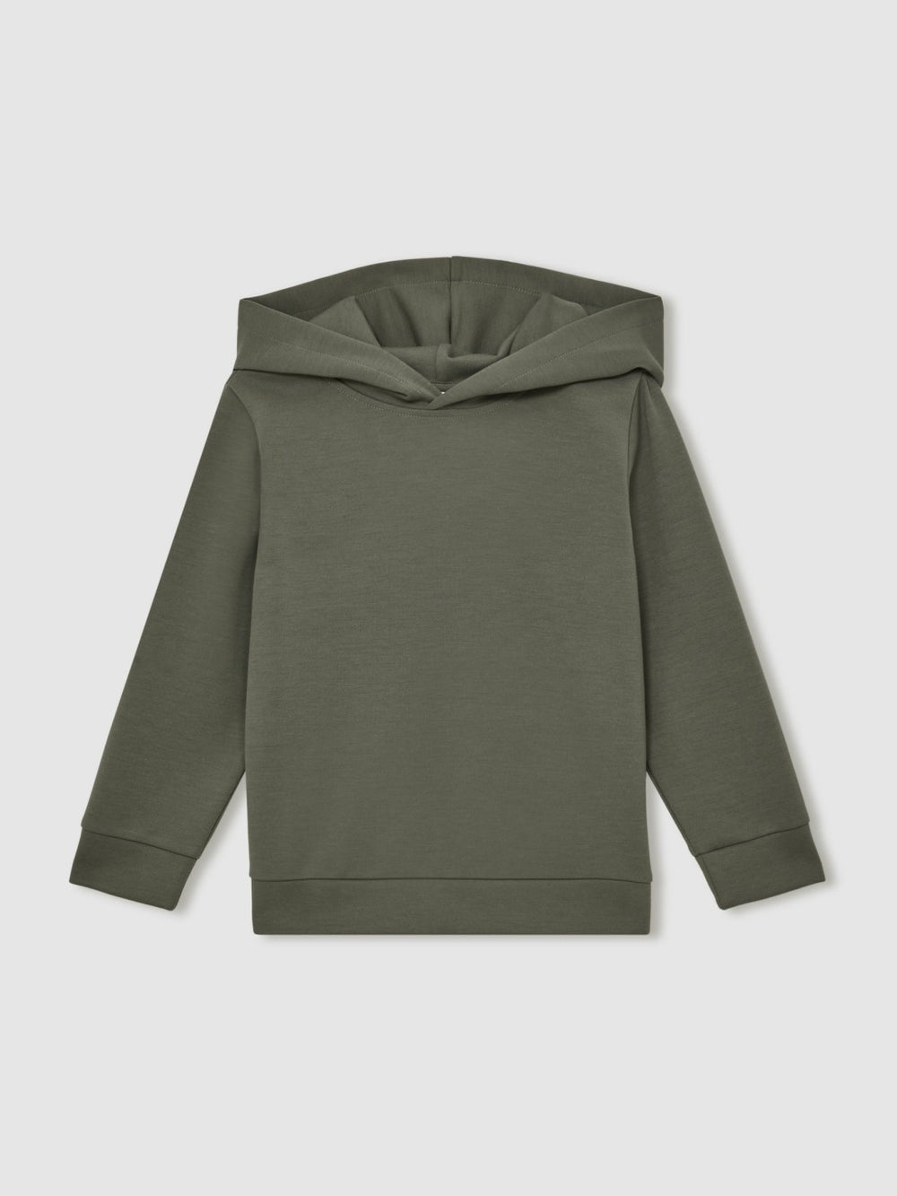 Reiss | 13-14 yrs Interlock Jersey Hoodie in Dark Sage
