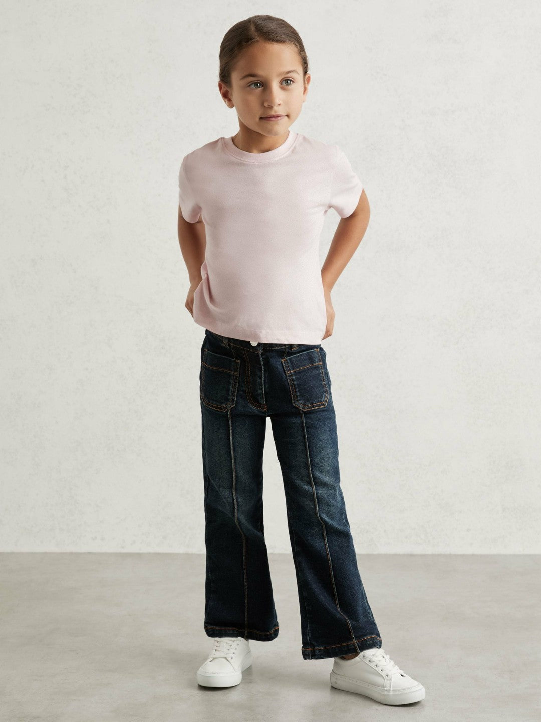 Reiss | 3-9 yrs Cotton Crew Neck T-Shirt in Pink