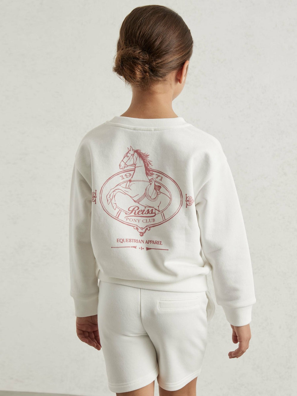 Reiss | Pony Club Sweatshirt and Shorts Set in Ecru