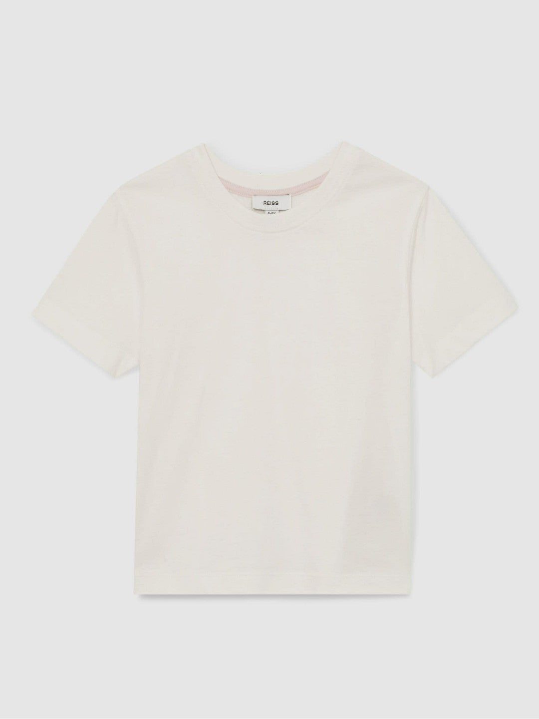 Reiss | 9-13 yrs Cotton Crew Neck T-Shirt in Ivory