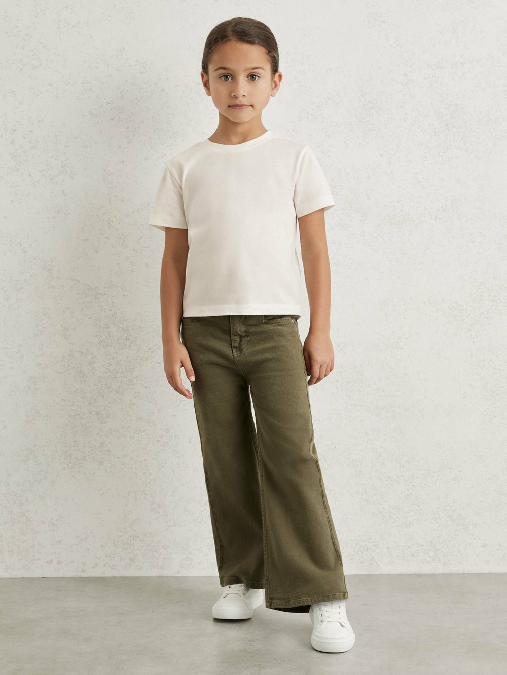 Reiss | 9-13 yrs Cotton Crew Neck T-Shirt in Ivory