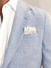 Reiss | Silk Polka Dot Pocket Square in Champagne