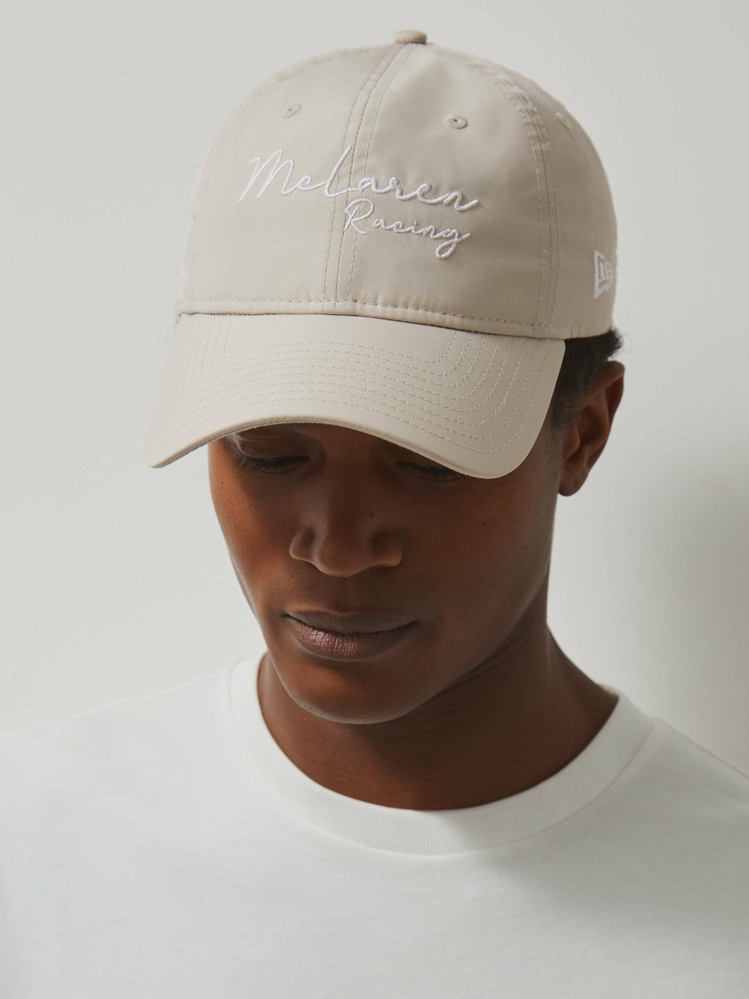 Reiss | McLaren Racing Logo Embroidered Cap Unisex Fit in Stone