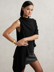 Reiss | Cape Detail Top in Black