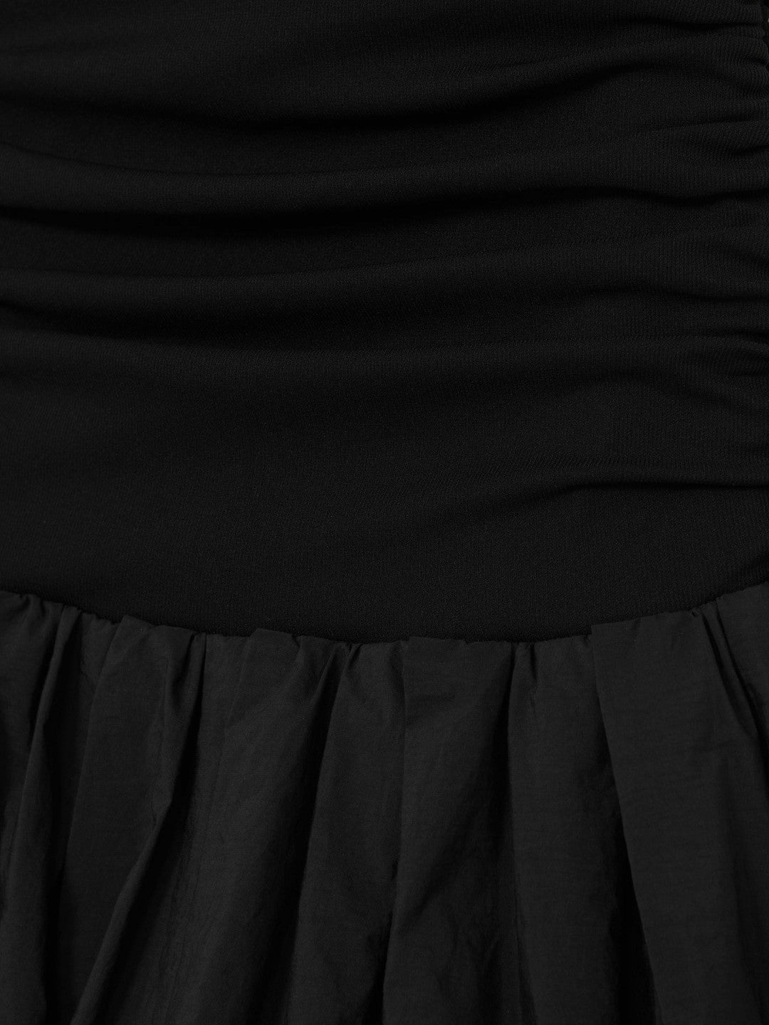 Reiss | Off-Shoulder Puffball Mini Dress in Black