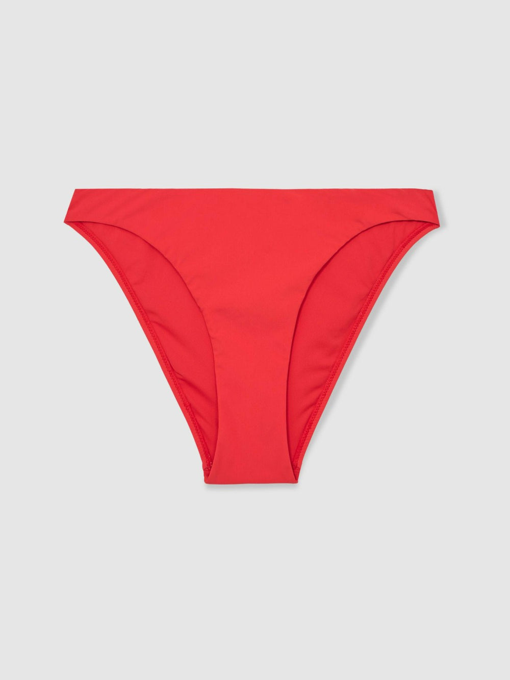 Reiss | High Cut Bikini Bottoms in Coral Red