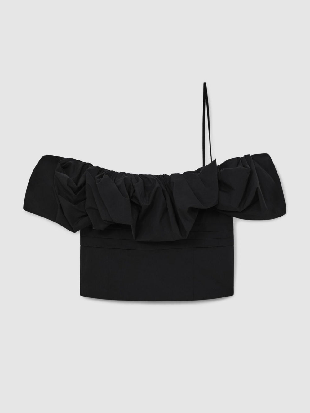 Reiss | Sculptural Strapless Top in Black