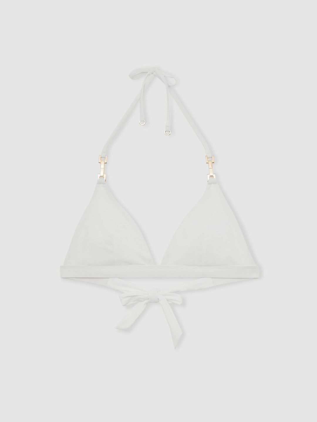 Reiss | Triangle Halter Neck Bikini Top in White