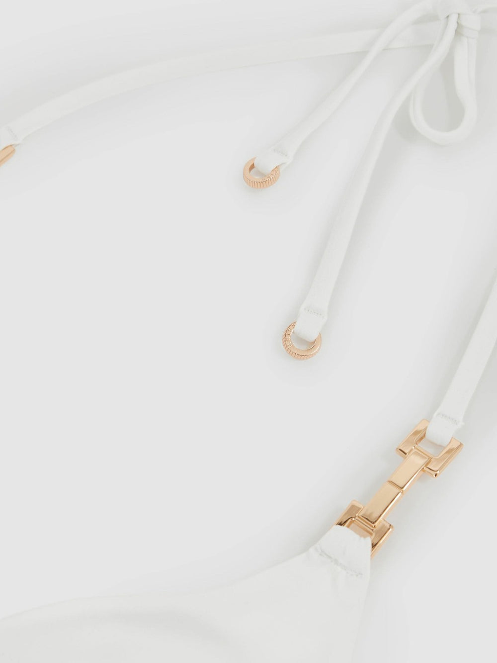 Reiss | Triangle Halter Neck Bikini Top in White