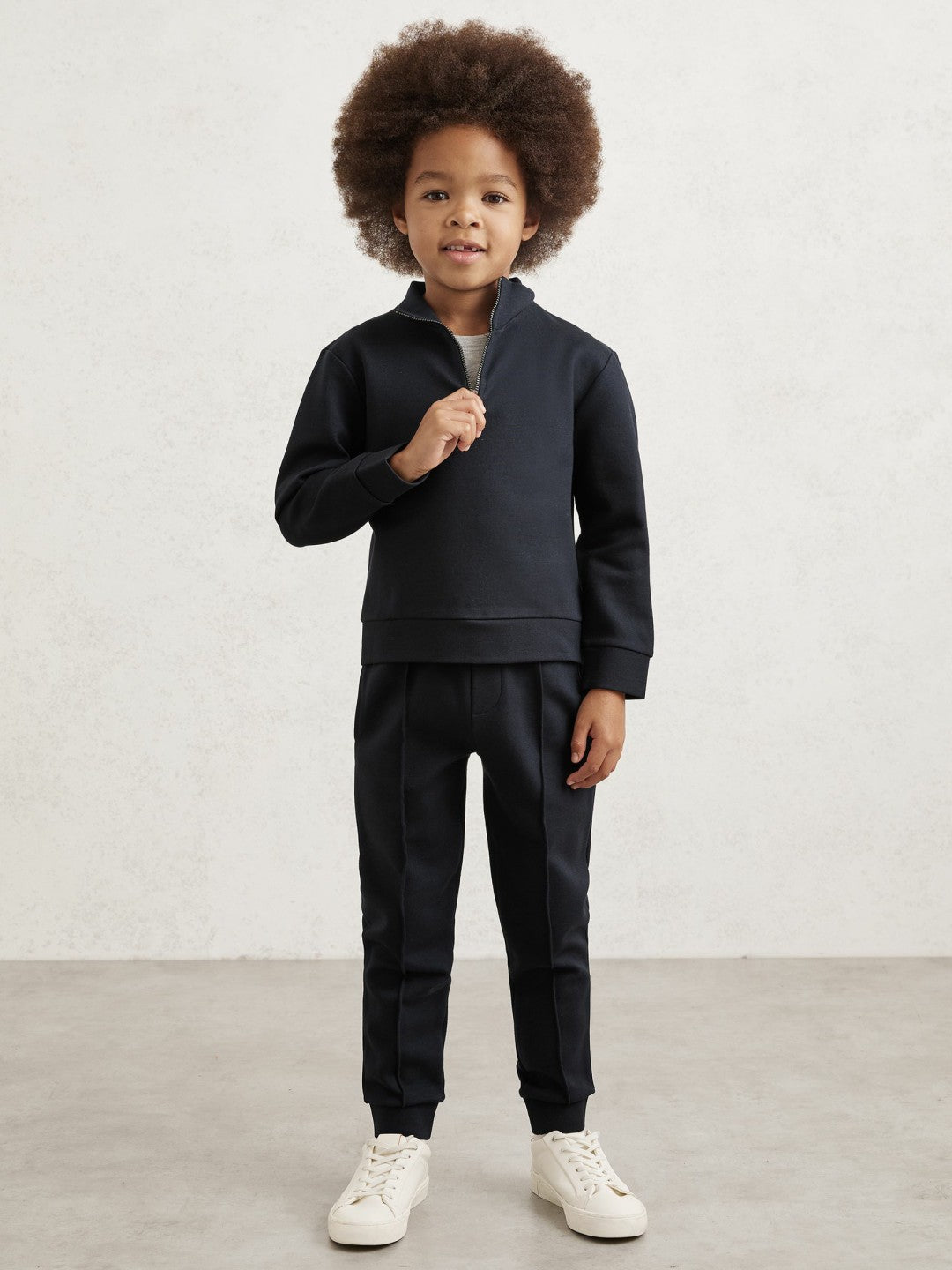 Reiss | 9-13 yrs Interlock Sweatshirt and Trousers Set in Navy Blue