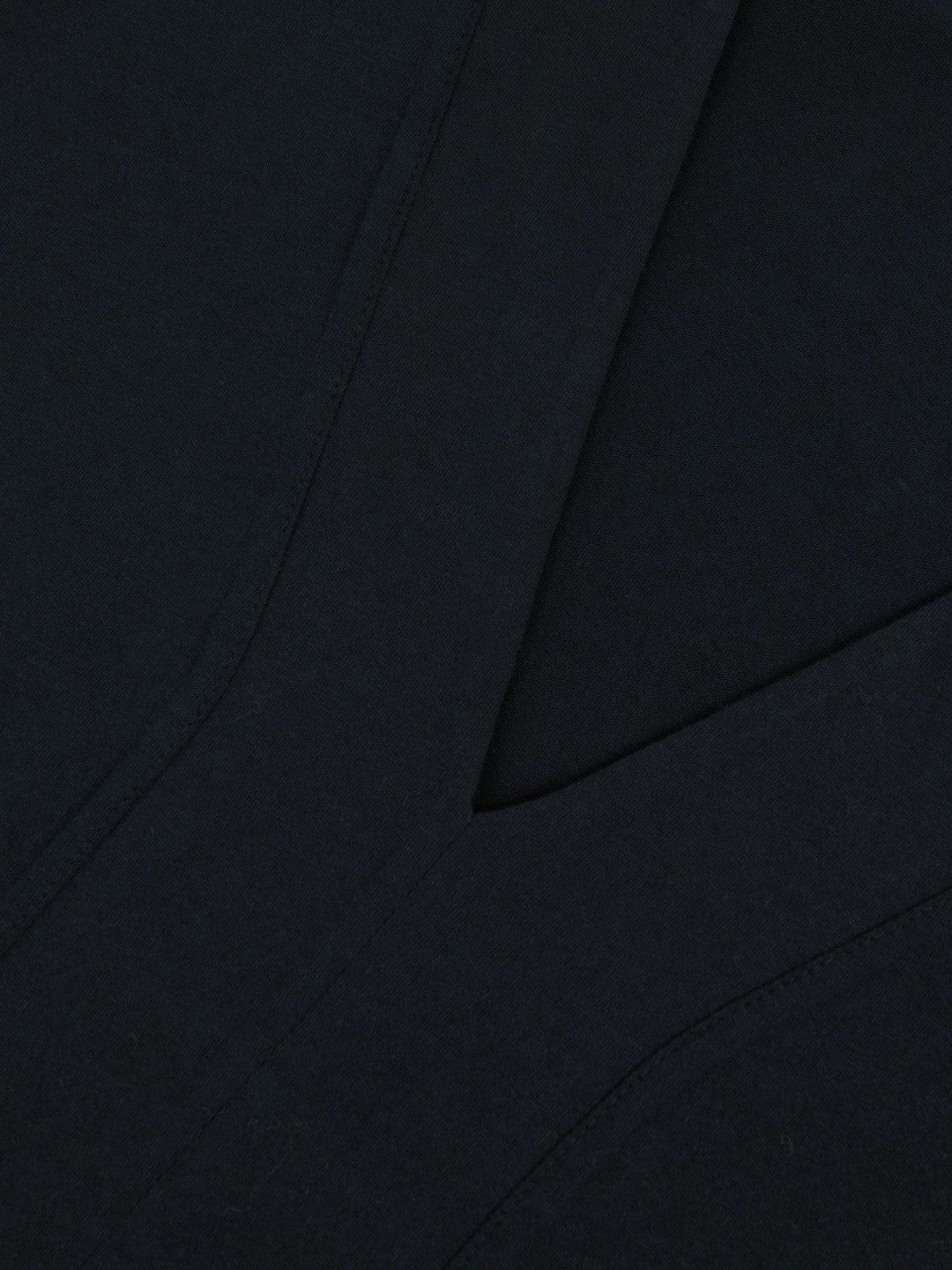 Reiss | Cotton Shoulder-Pad V-Neck Top in Navy