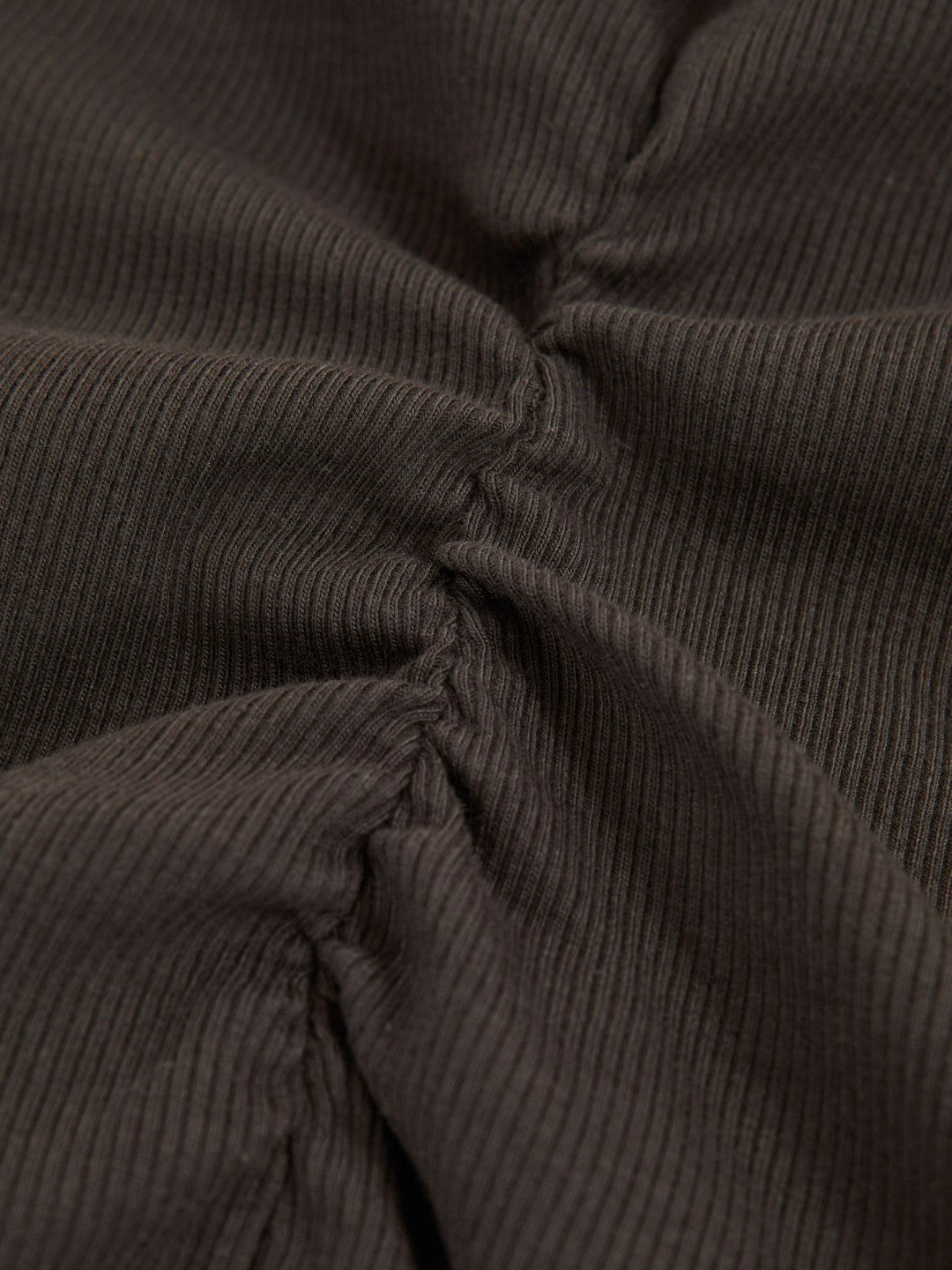 Reiss | Ribbed Ruched Waist Vest in Chocolate