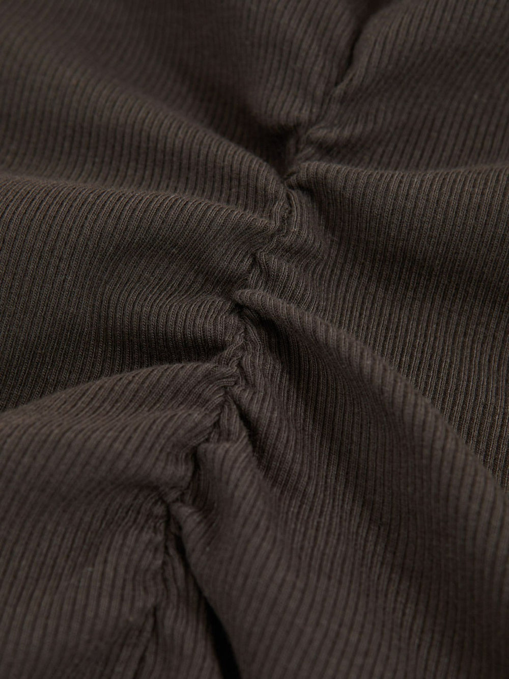 Reiss | Ribbed Ruched Waist Vest in Chocolate