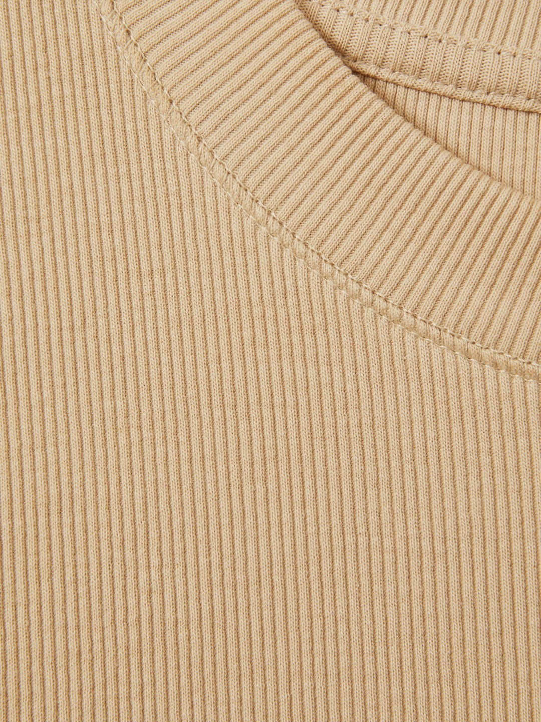 Reiss | Fine-Rib Ruched Vest Top in Camel
