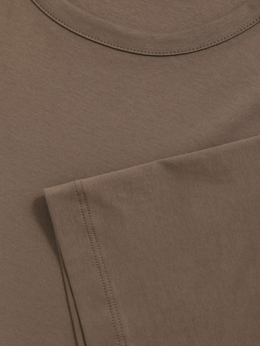 Reiss | Airwater-Cotton Crew-Neck T-Shirt in Taupe Brown